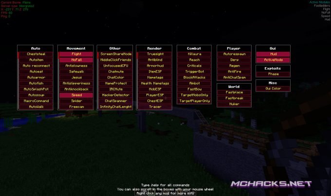 Minecraft Hacked Clients Mchacks Net