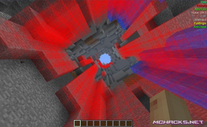 Flare Hacked Client for Minecraft - Nuker