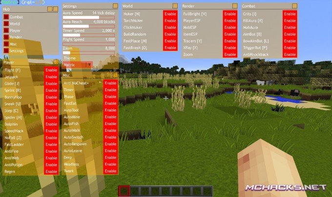 Matrix Hacked Client for Minecraft