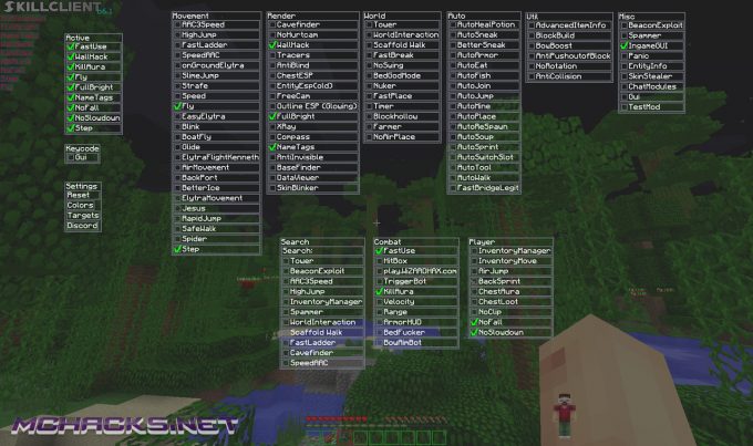 SkillClient Minecraft Hack