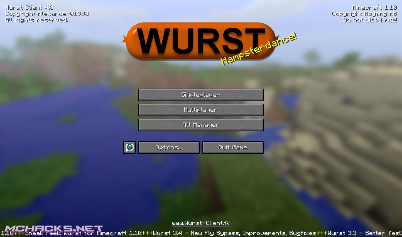 what are the controls to the wurst hack client